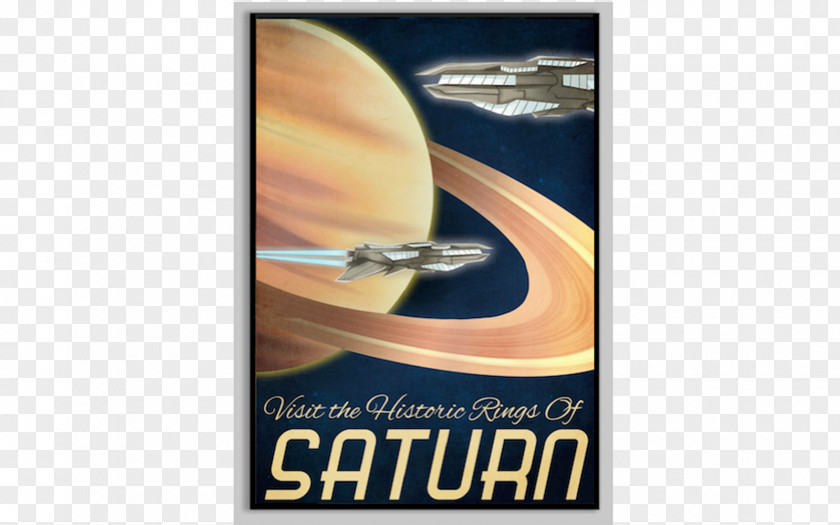 Planet Poster Interplanetary Spaceflight Art Saturn PNG