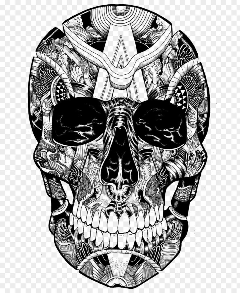 Tshirt Jaw Skull Drawing PNG