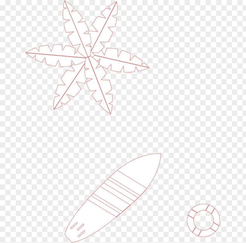 Leaf Line Pattern PNG