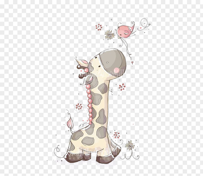 Cute Giraffe Child Illustrator Illustration PNG