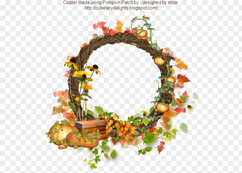 Flower Plant Floral Wreath Autumn Border PNG