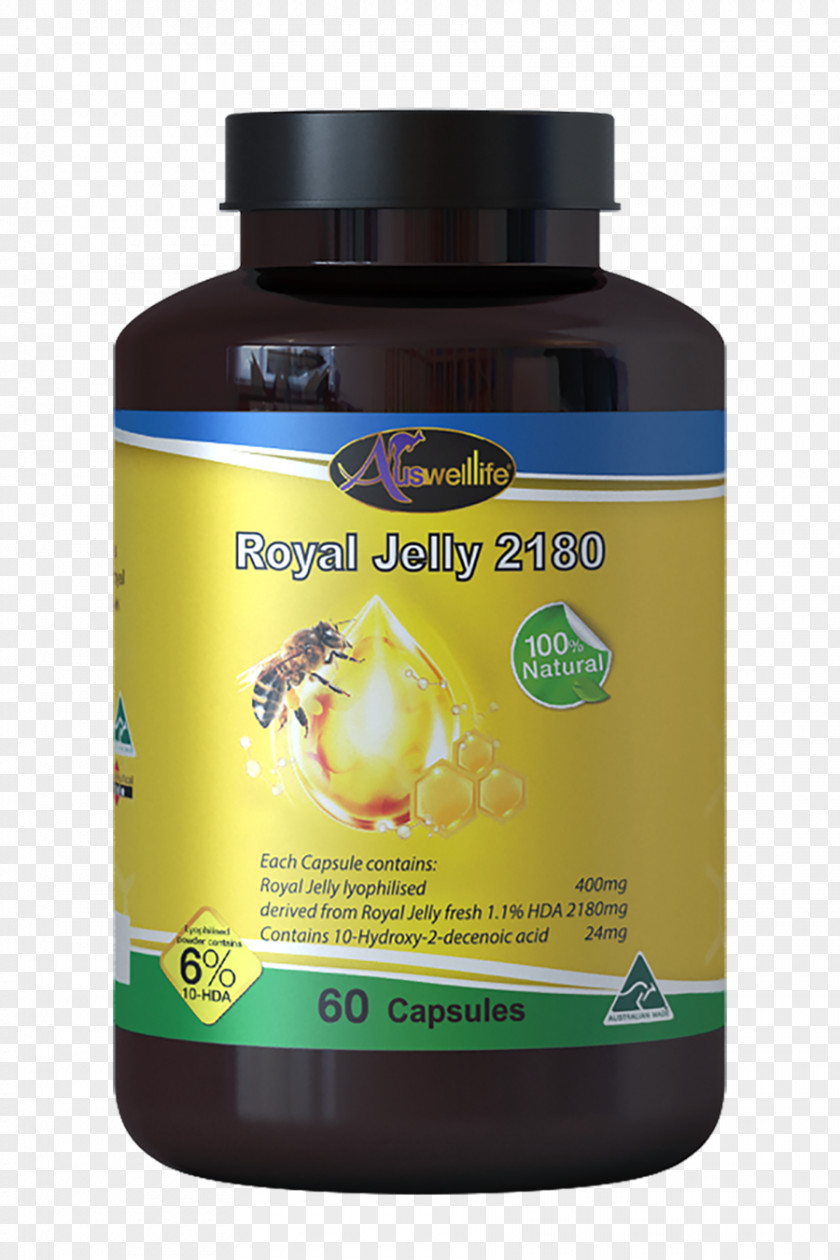 Grape Seed Royale Dietary Supplement นมผึ้ง Royal Jelly Auswelllife Bee Capsule PNG