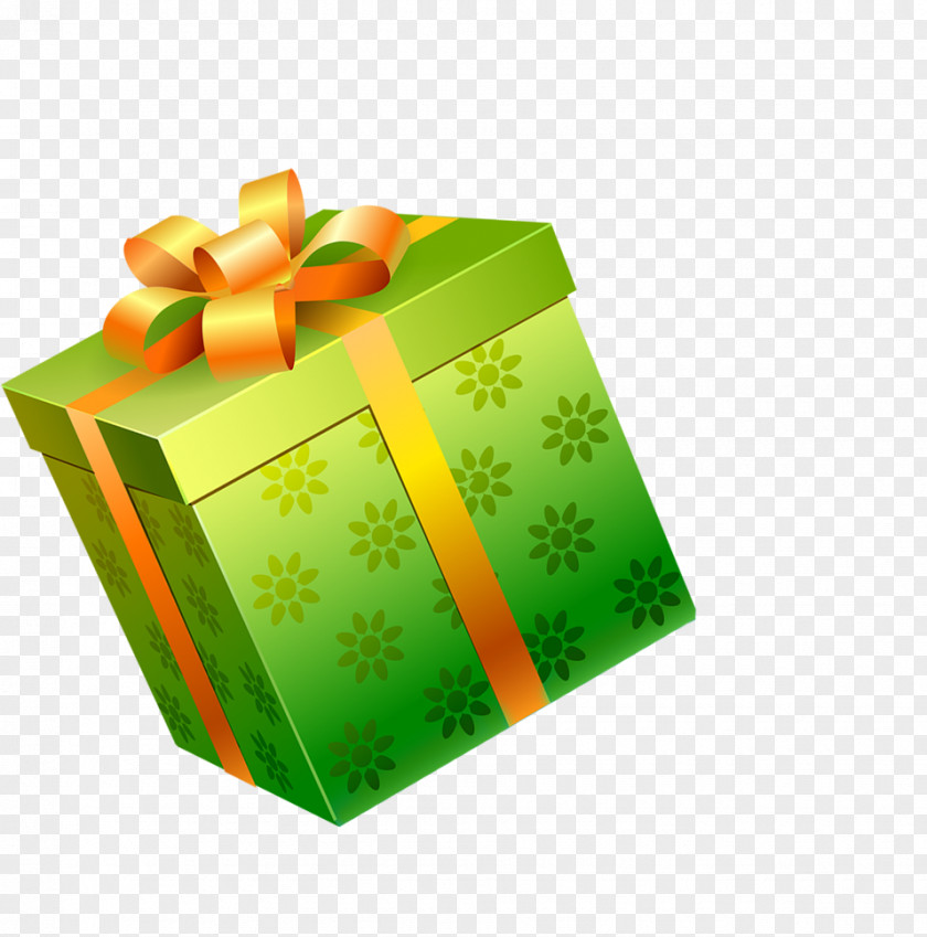 Green Gift Box Designer PNG