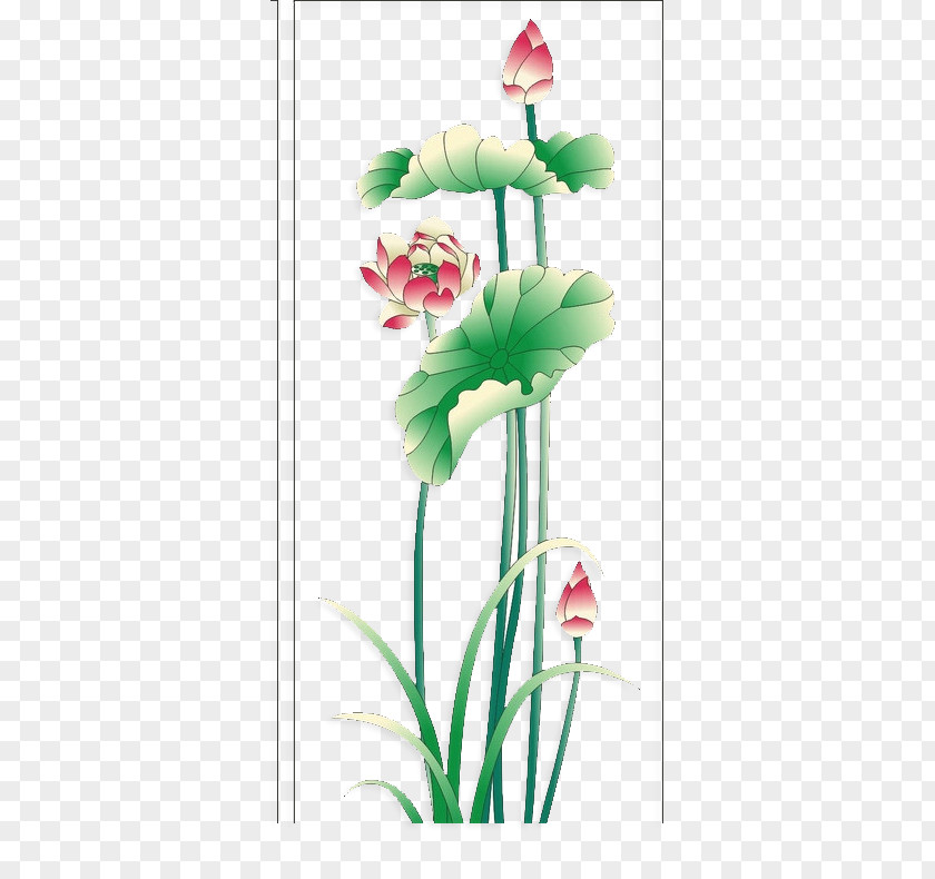 Chinese Style Lotus Image Clip Art PNG