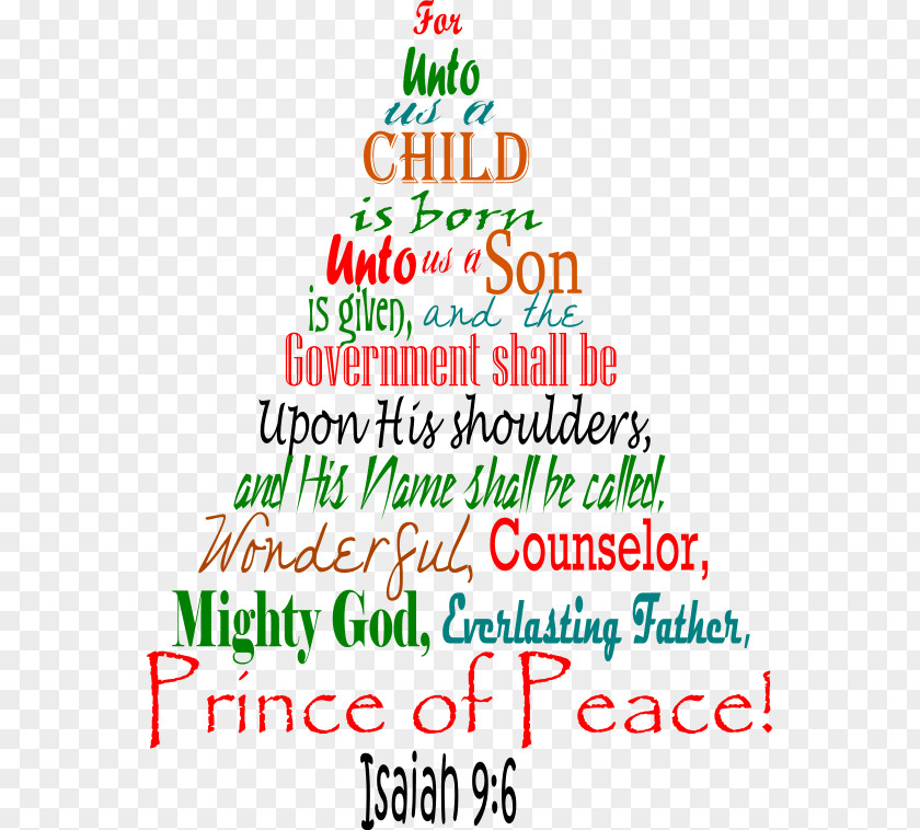 Christmas Tree Bible Isaiah 9 Day PNG