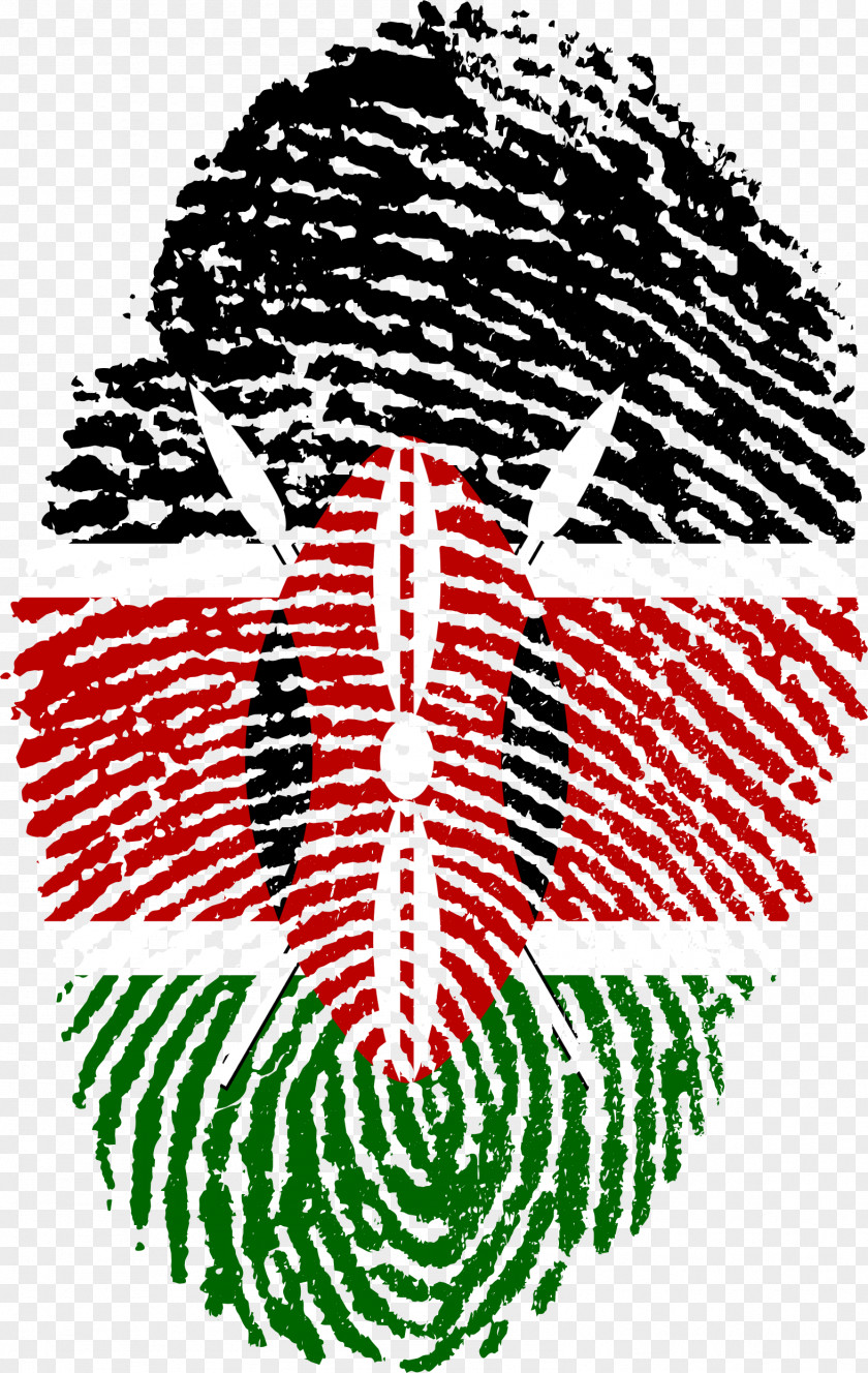 Finger Print Flag Of Haiti Kenya Germany PNG