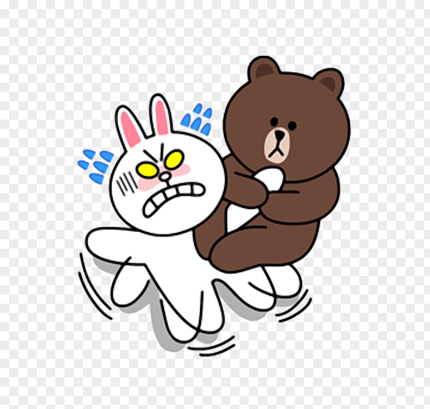 Bear Brown Line Friends WeChat PNG
