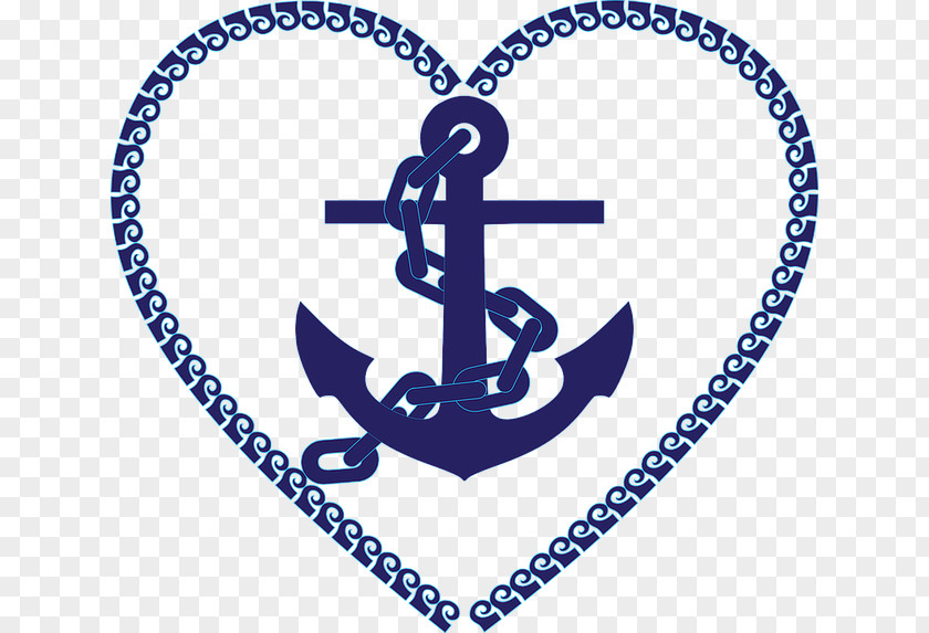 Nautical Heart Anchor Clip Art PNG