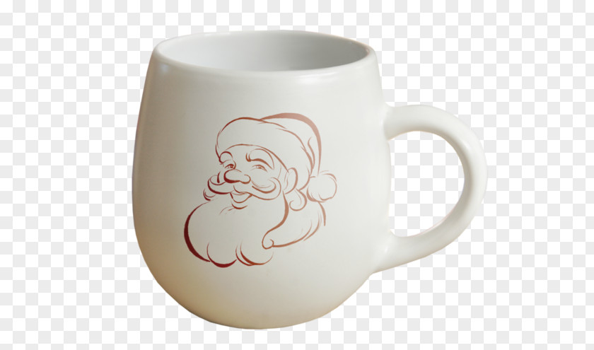 Santa Claus Coffee Cup Printing PNG