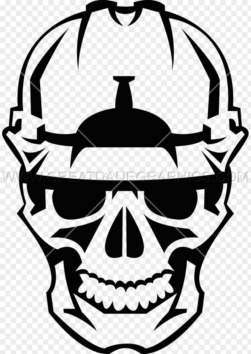 Skull Line Art Headgear White Clip PNG