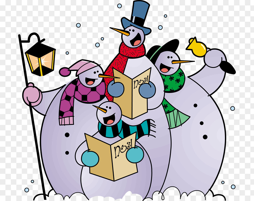 Snowman Carol Singing Choir Clip Art PNG