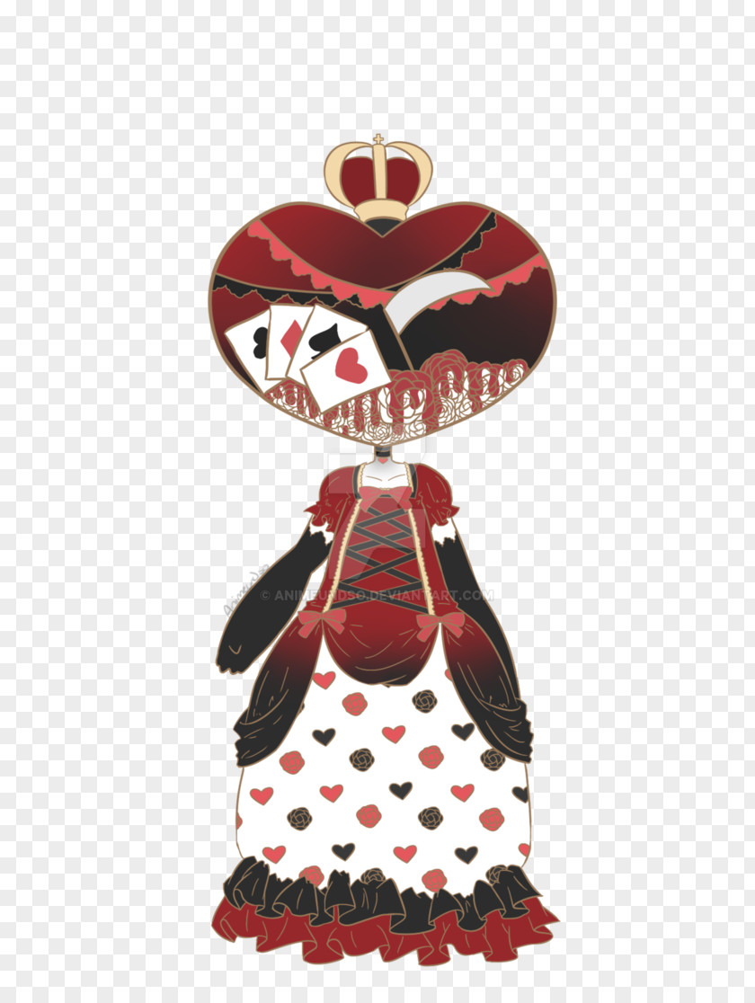 QUEEN OF HEART Costume Design Figurine PNG