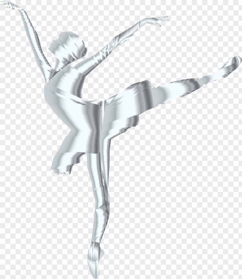 Silver Ballet Dancer T-shirt Silhouette PNG