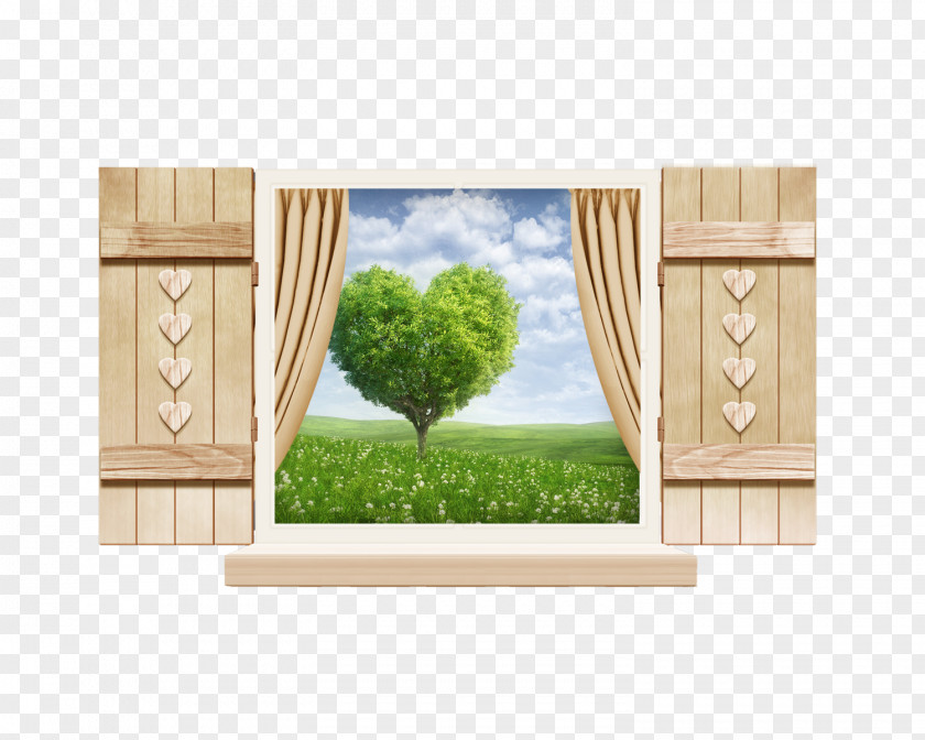 Scenery Outside The Window Picture Frame Icon PNG