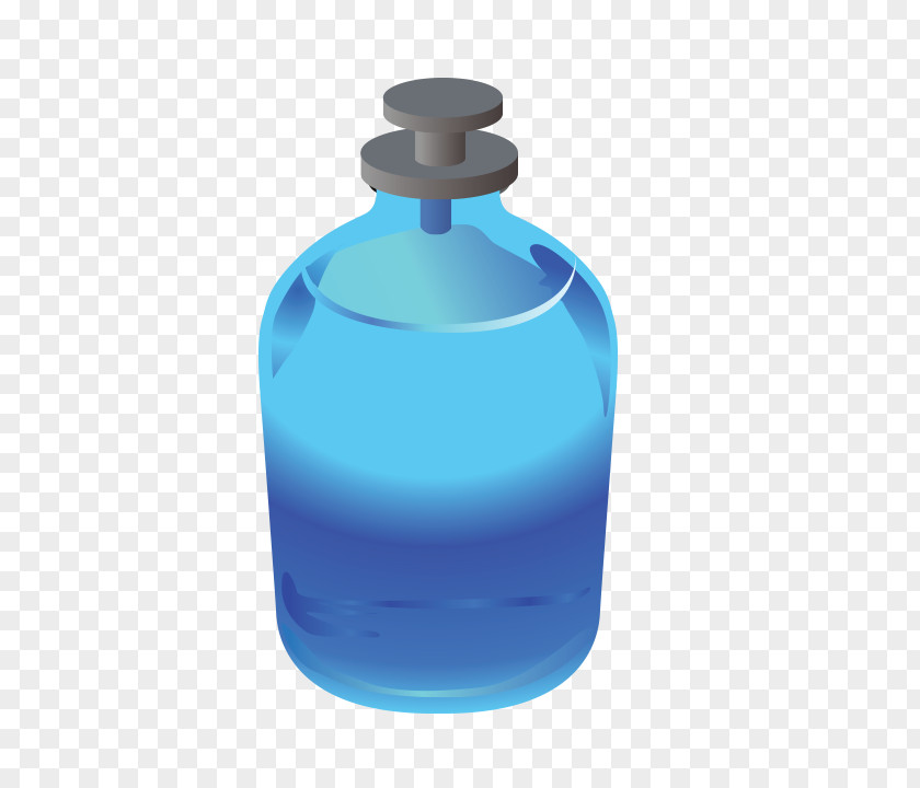 Blue Reagent Bottle Liquid PNG