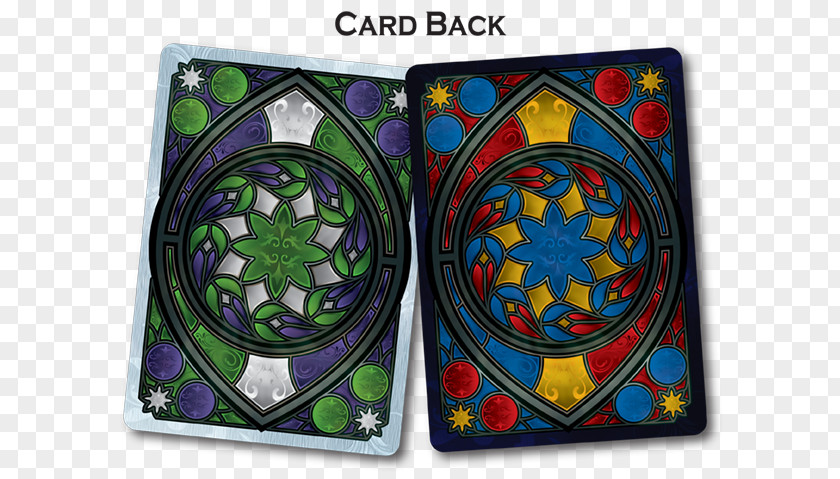 Playing Card Back Stained Glass PNG