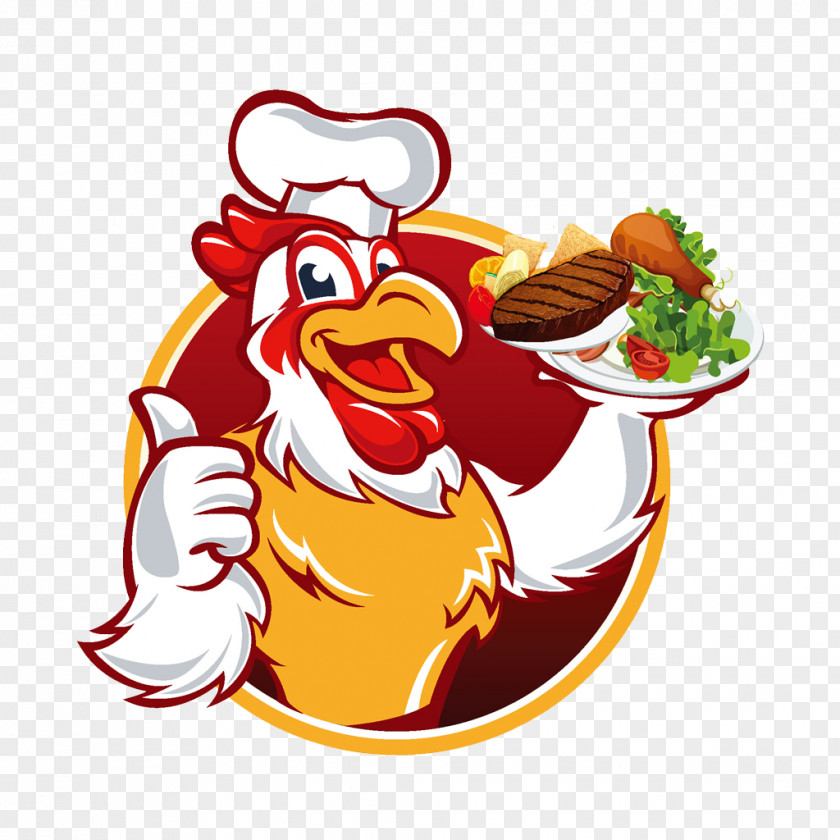 Chinese New Year Of The Rooster Food Posters Chicken Meat Chef Cartoon PNG