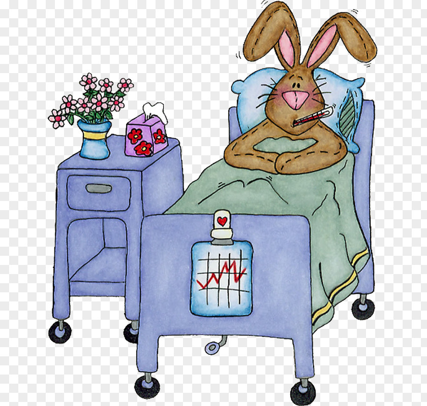 Sick Little Rabbit Clip Art PNG