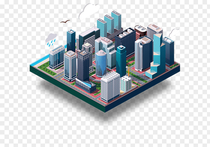 Building Isometric Projection Royalty-free PNG