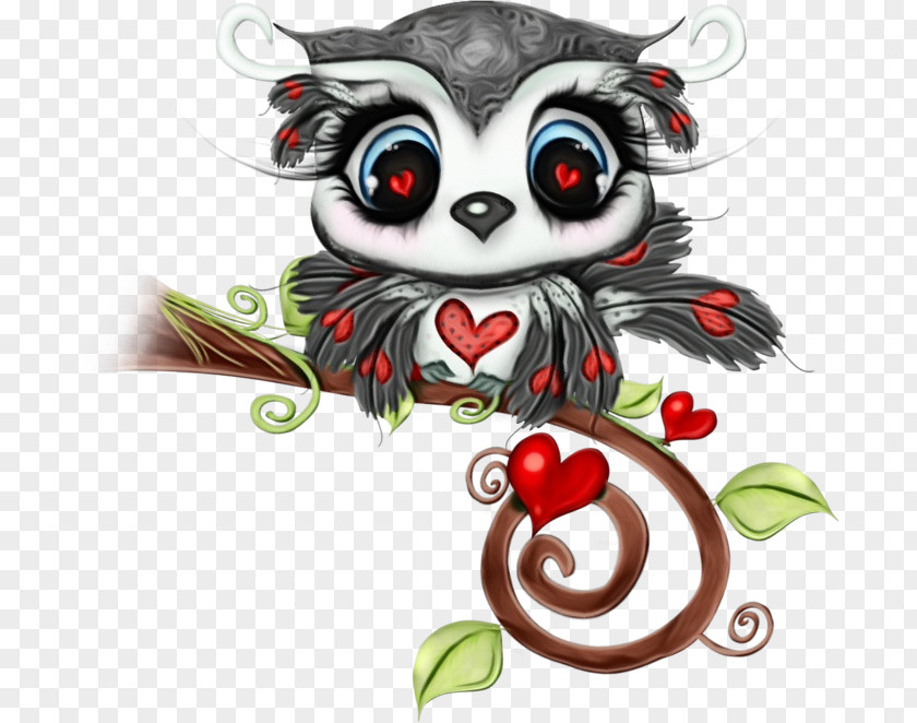 Cartoon Lemur Heart PNG