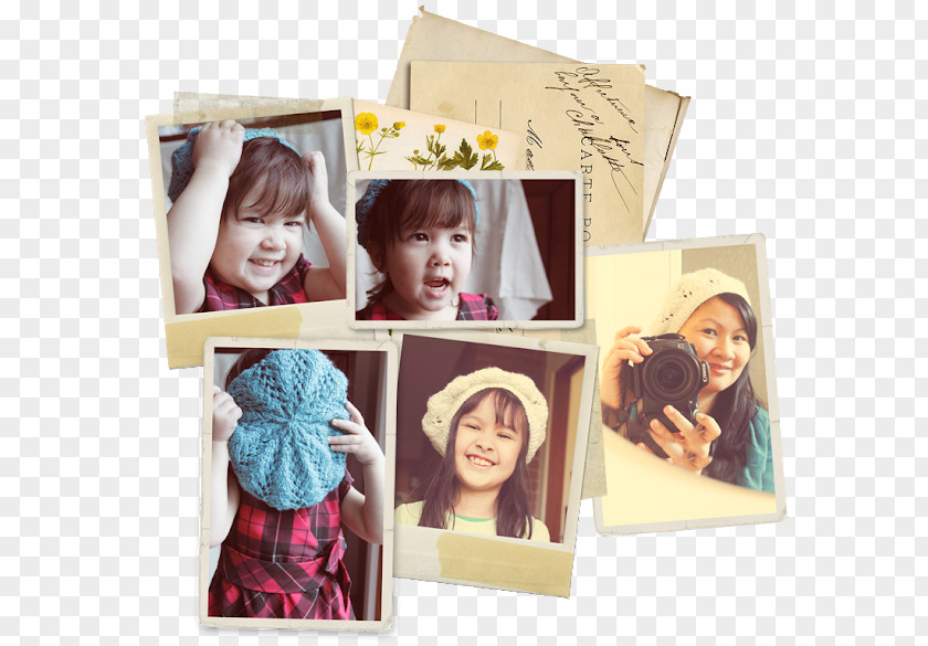 Collage Paper Picture Frames PNG