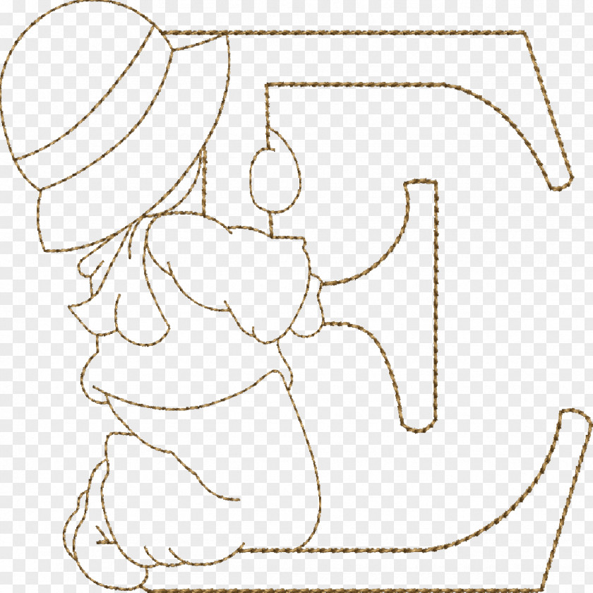 Embroidery Drawing Alphabet Letter Pattern PNG