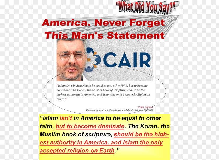 Islam Nihad Awad Council On American-Islamic Relations Quran Sharia PNG