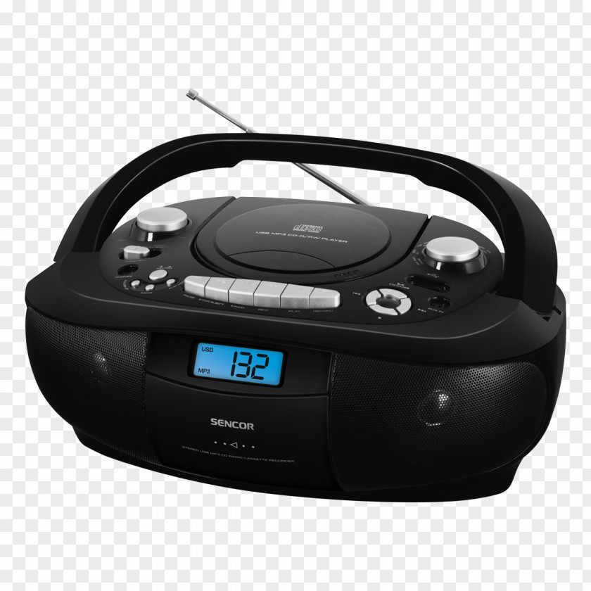 Audio Cassette Boombox Compact Disc USB Radio CD Player PNG