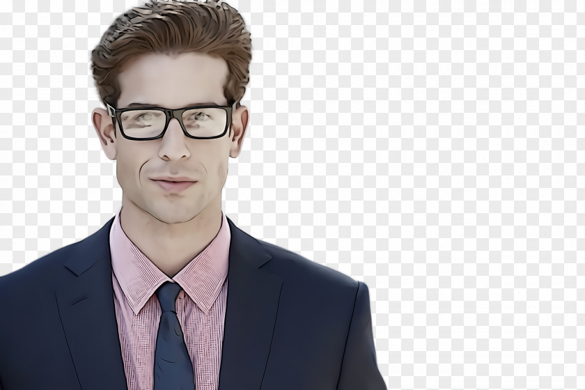 Cool Suit Glasses PNG