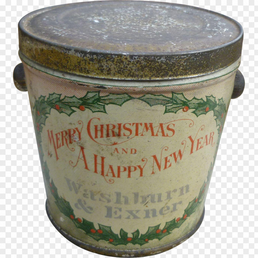 Christmas Metal Buckets Lid PNG