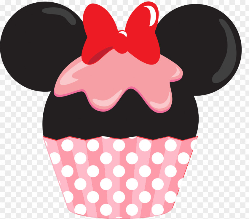 Minnie Mouse Cupcake Mickey Layer Cake Clip Art PNG