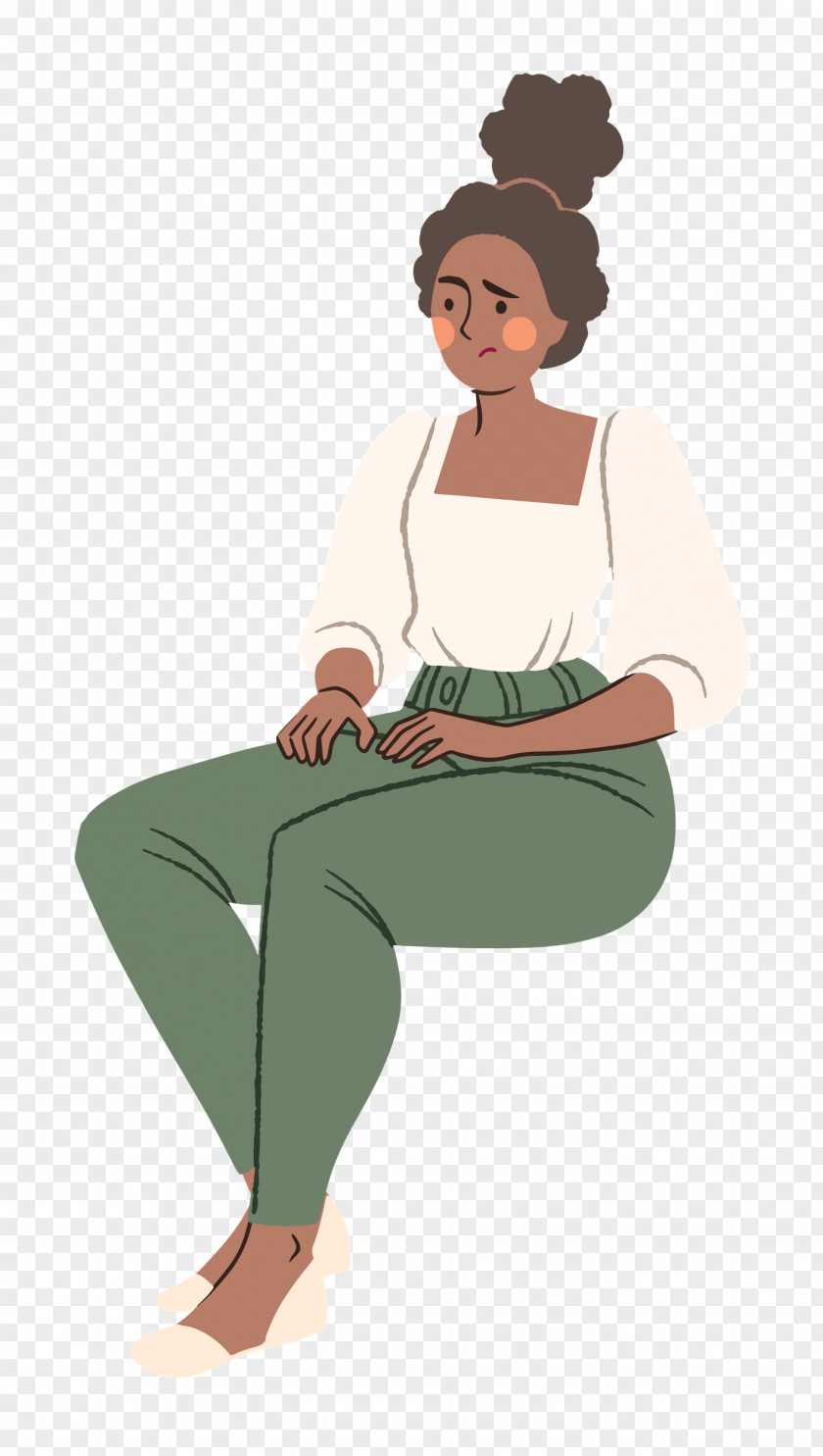 Sitting Girl Woman PNG