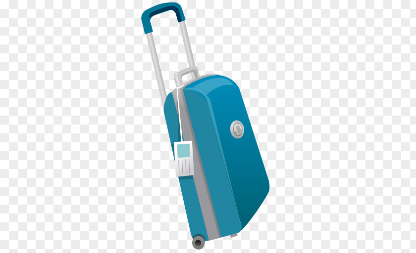 Suitcase Electric Blue Aqua PNG