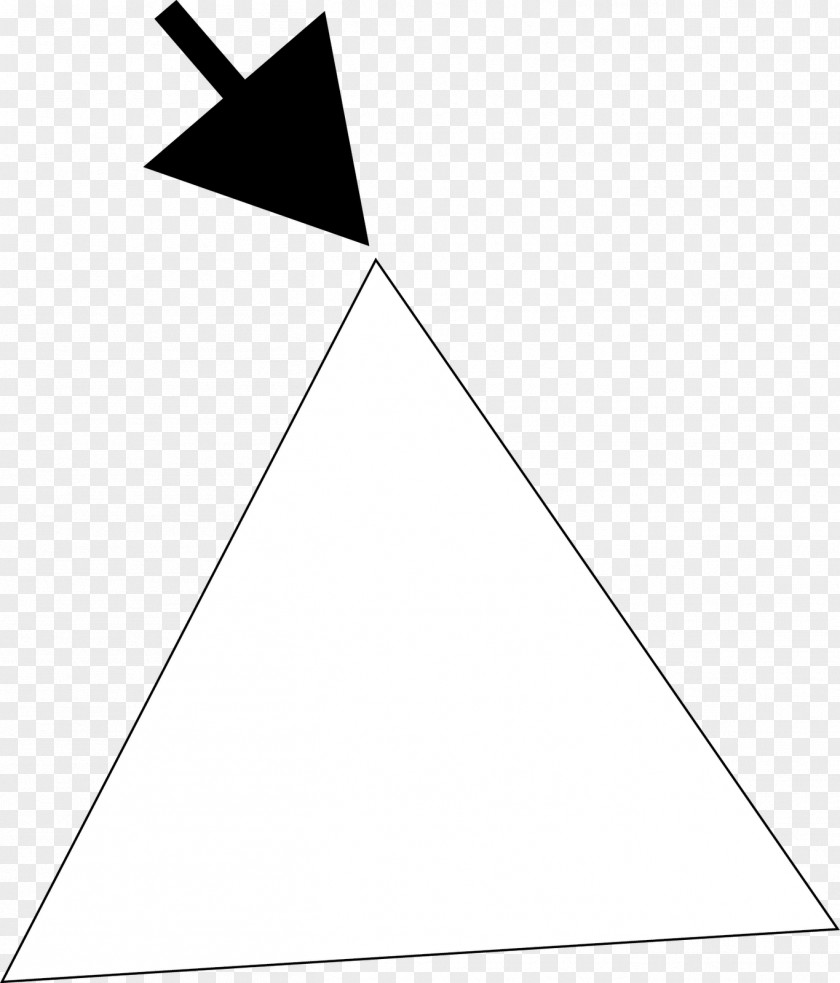 Triangle Point White Font PNG