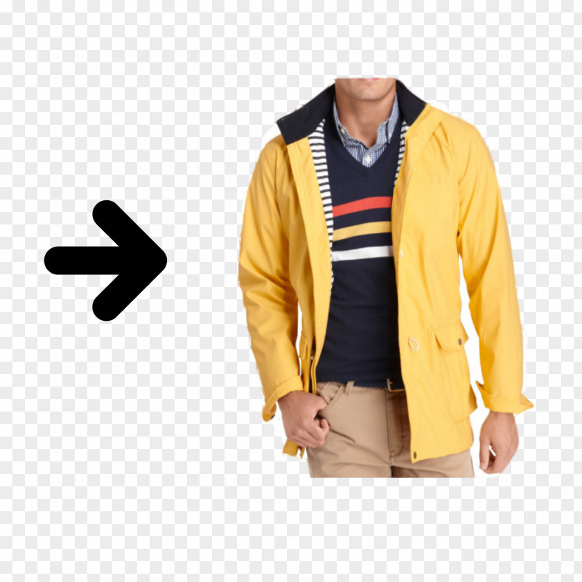 Yellow Jacket Raincoat Izod Lacoste PNG