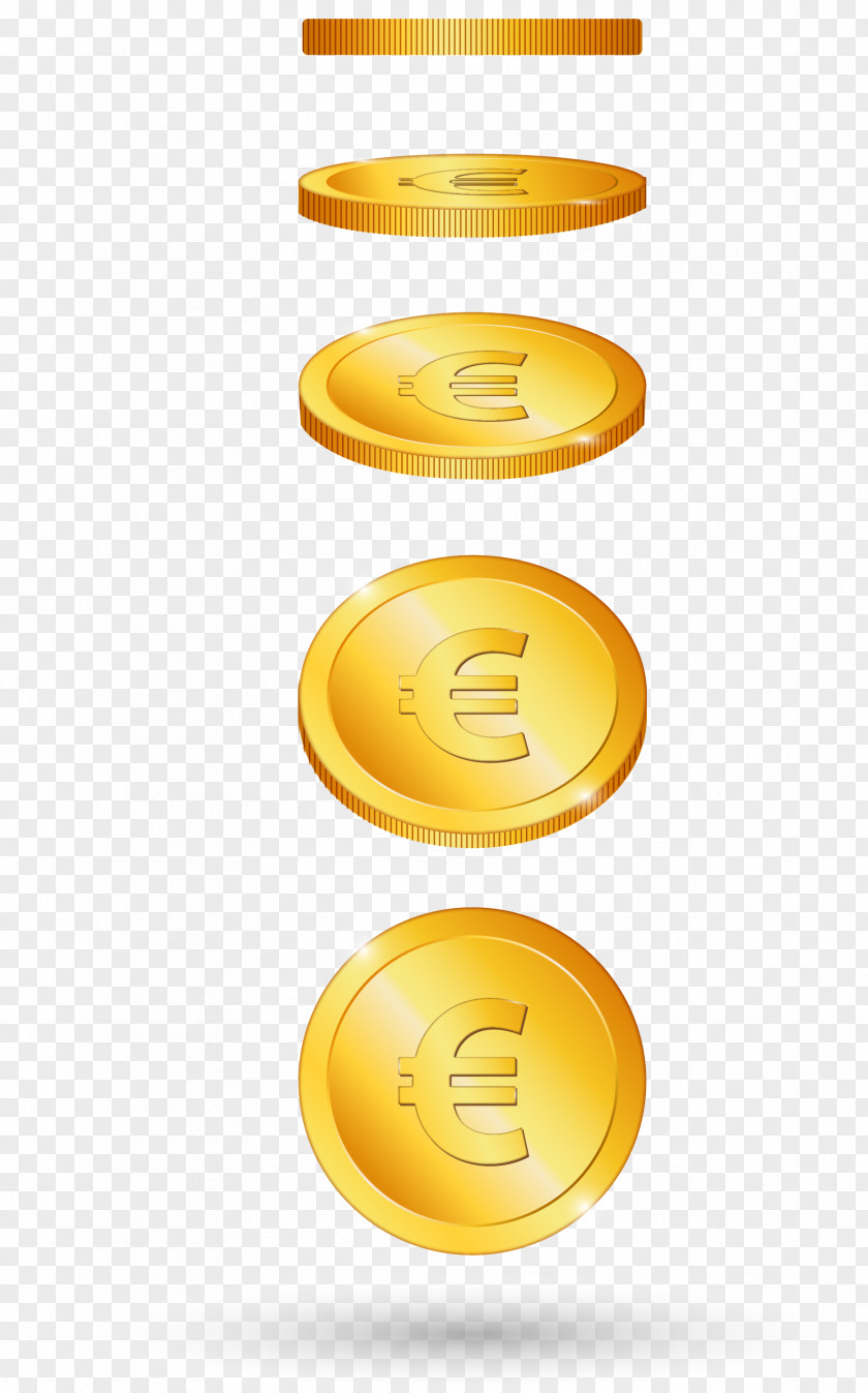 Euro Gold Picture Coins Coin PNG
