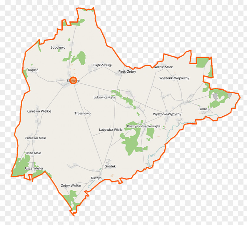 Map Klukowo, Wysokie Mazowieckie County Gmina Szepietowo Kuczyn, Lubowicz Wielki Sobolewo, PNG