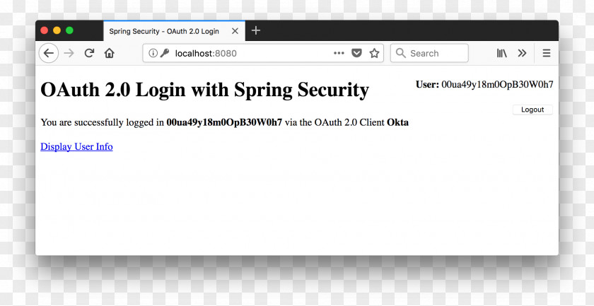 Spring Security Web Page Framework Authentication PNG