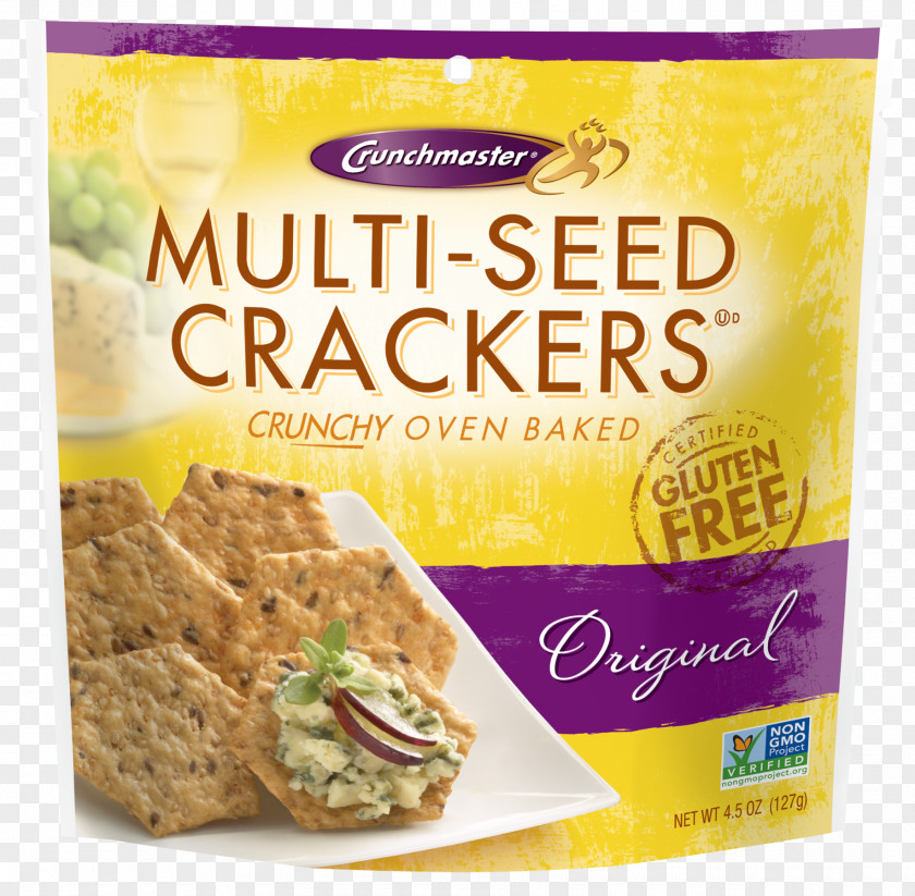 Breakfast Cereal Crunch Master Gluten Free Multi-Seed Crackers Food Crunchmaster Original Multiseed Cracker, 4.5 Oz (Pack Of 12) PNG