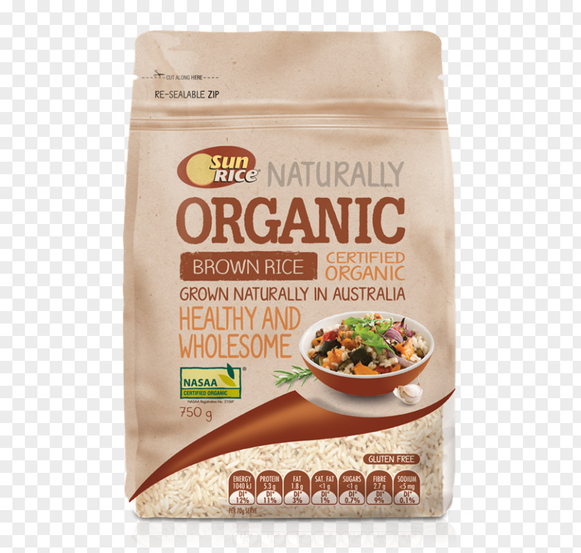 Brown Rice Breakfast Cereal Organic Food Glycemic Index PNG