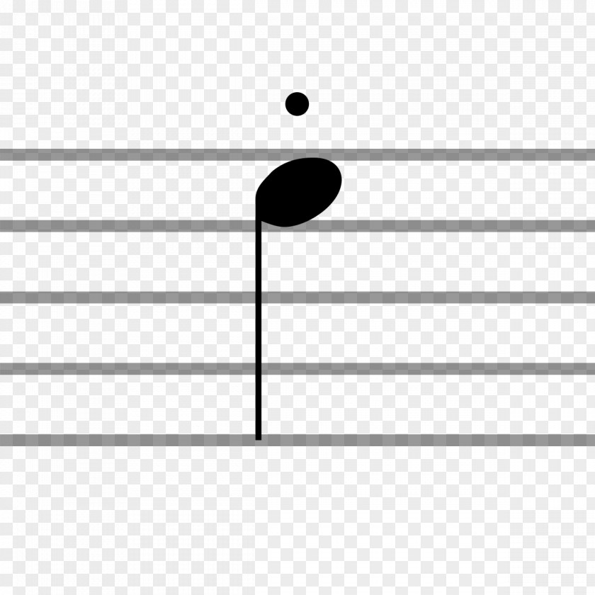 Dotted Arrow Accent Staccato Quarter Note Articulation Musical Notation PNG