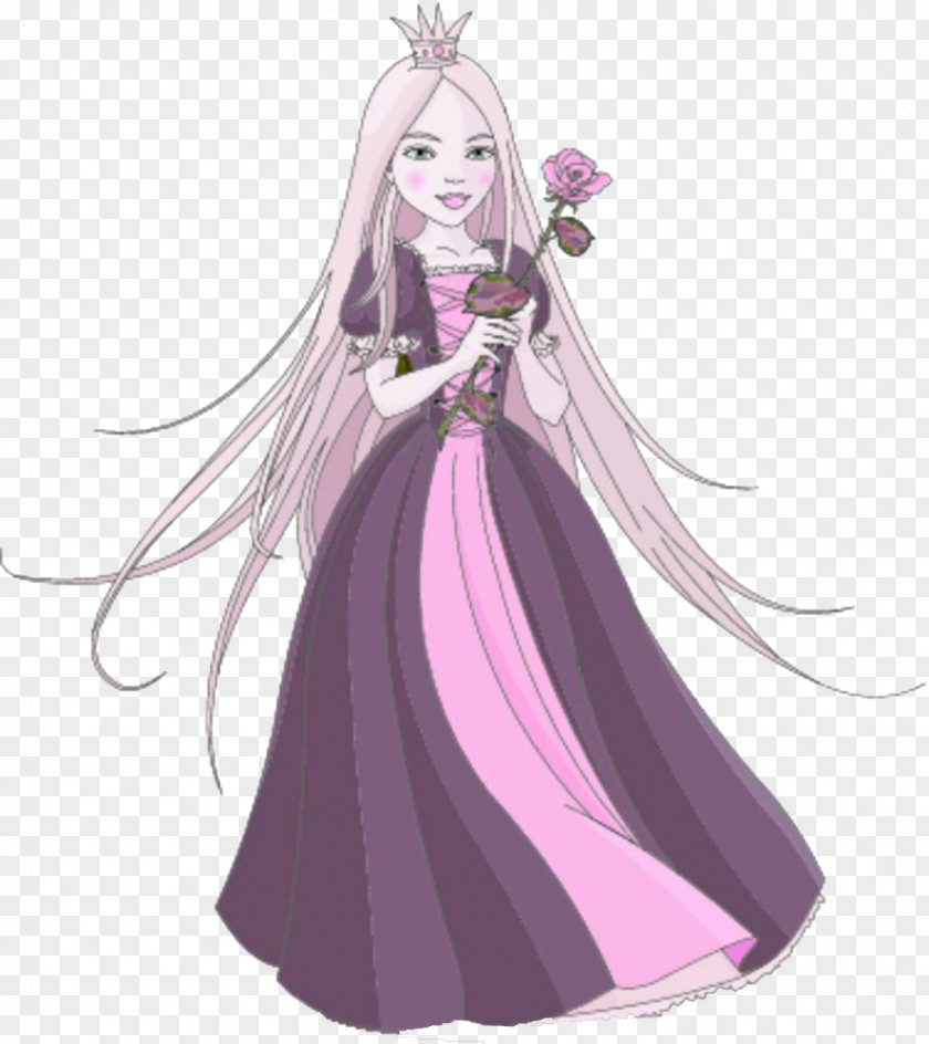 A Long Haired Woman With Hand Princess Royalty-free Stock Photography Illustration PNG
