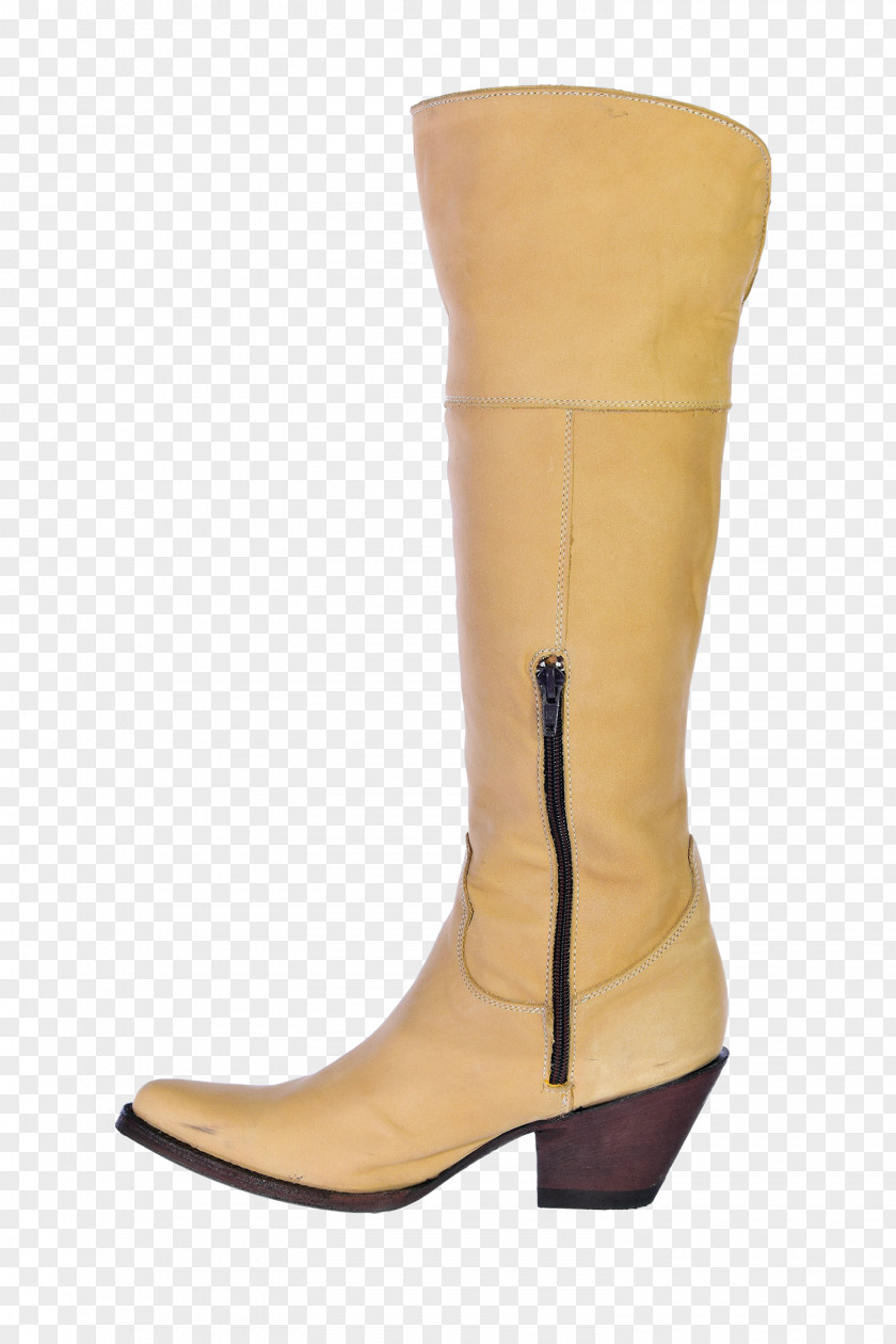 Cowboy Boot Riding Footwear Shoe Beige PNG