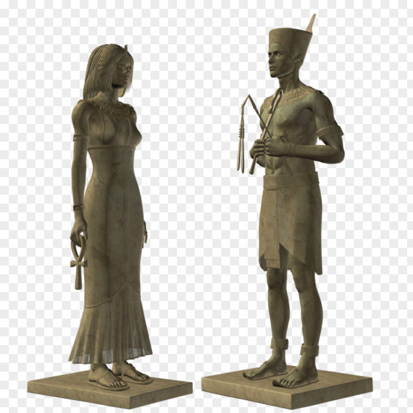 Egyptian Statues Stone Sculpture PNG