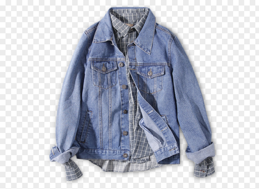 Japanese Harajuku Denim Jacket Outerwear Shirt PNG