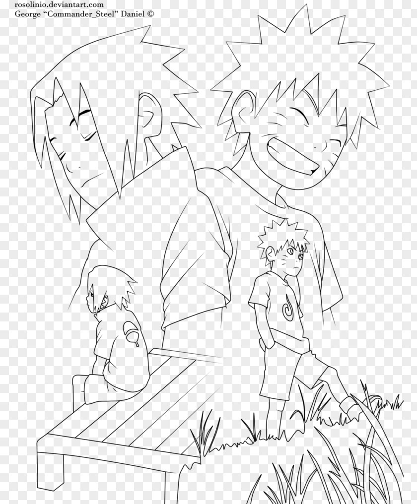 Naruto Line Art Sasuke Uchiha Uzumaki Drawing PNG