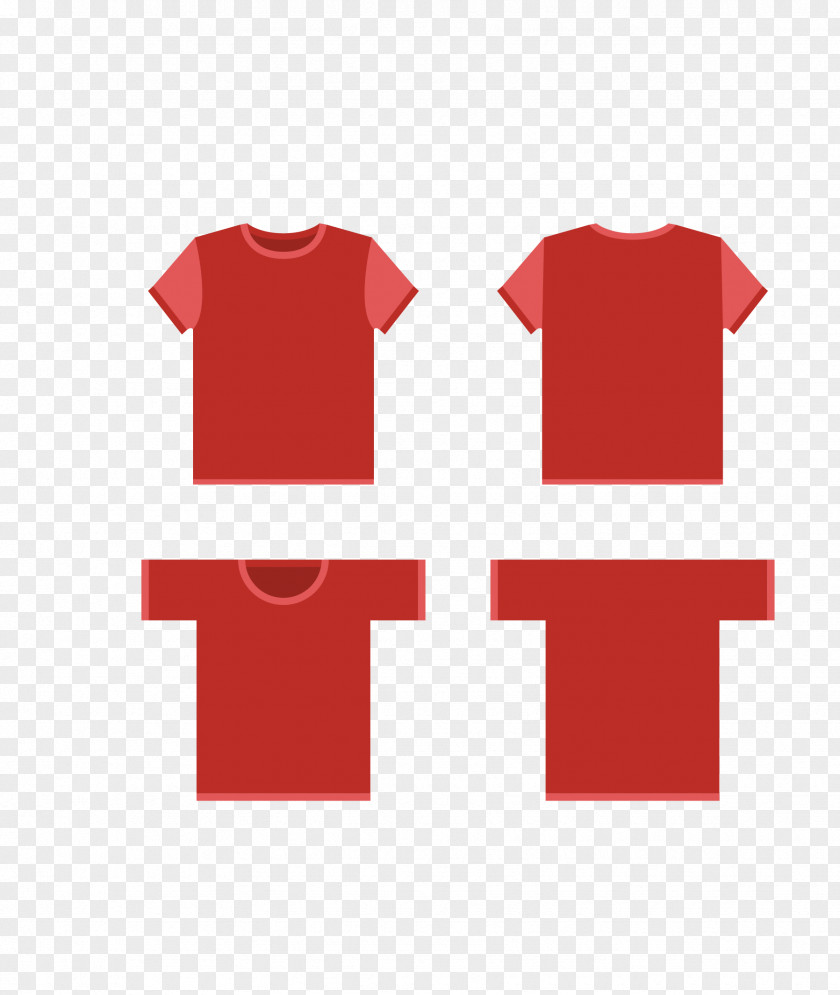 Vector Red Men Shirt T T-shirt Euclidean Clothing PNG