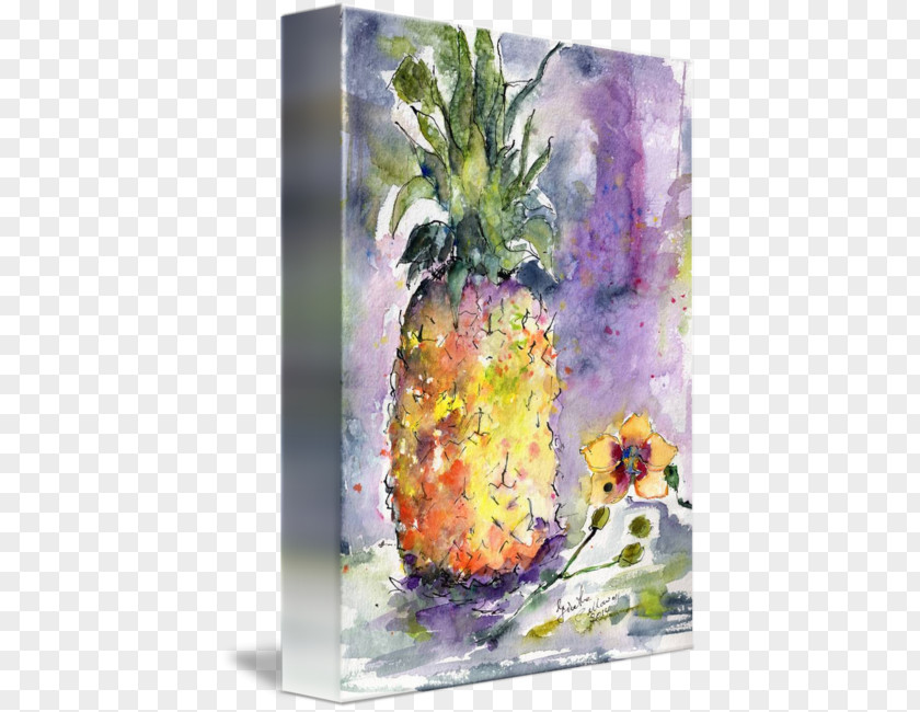 Watercolor Pineapple Still Life Photography Painting Acrylic Paint PNG