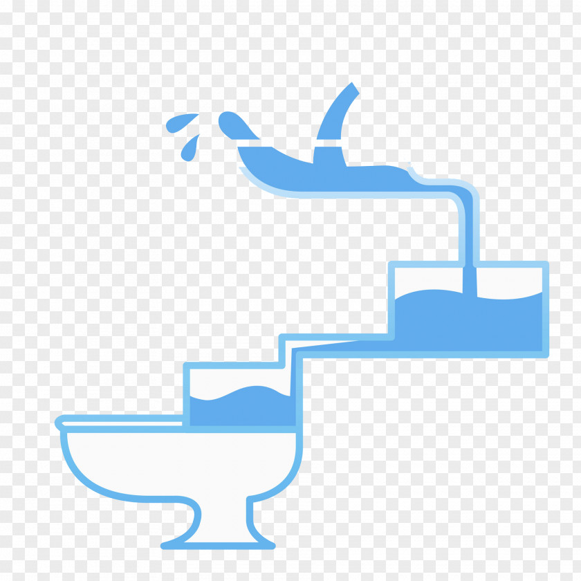Blue Toilet Flush PNG