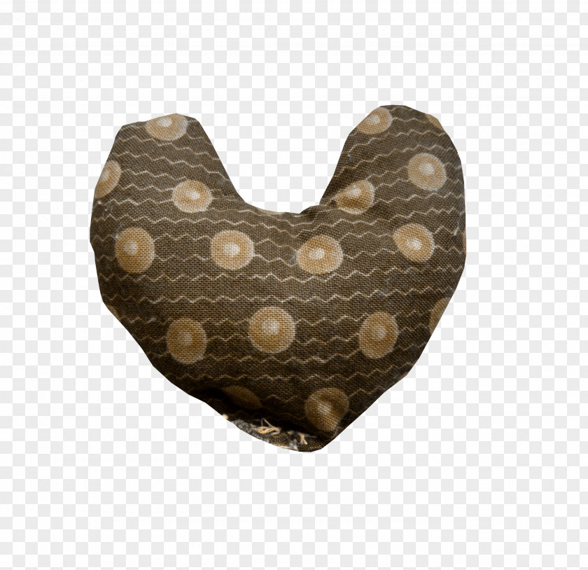 Brown Pattern Peach Heart Pillow Presentation Dakimakura PNG